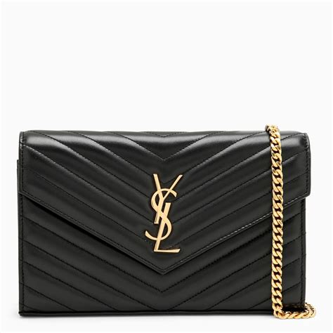 pochette ysl con catena|Pochette con catena Envelope Cassandre nera.